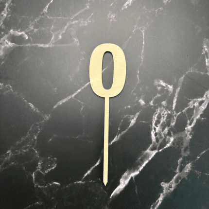 Caketopper Zahlen 0–9 aus Holz zur Tortendekoration