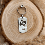 Edelstahl Anhänger mit Sternzeichen Fische Gravur