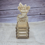 Nikolaus Stiefelbox aus Holz mit Lasergravur und Wunschnamen