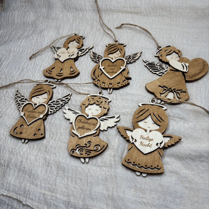 Engel Ornamente 6er Set – Bild 2