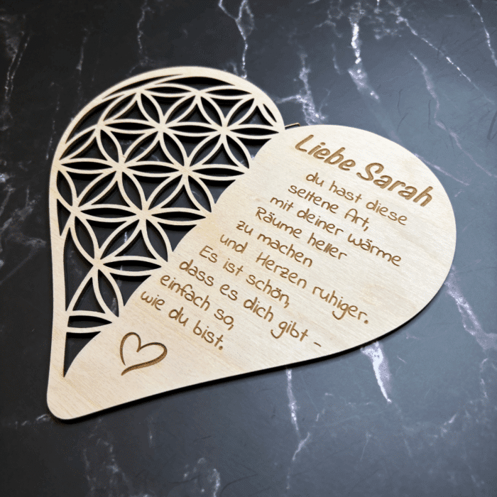 Herz mit Spruch – personalisiert – Bild 2