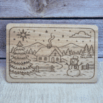 Buche Jausenbrett „Winterlandschaft“ – Bild 2