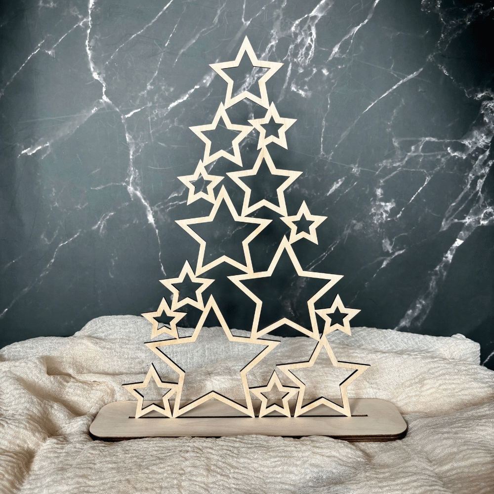 Dekorativer Sternenbaum Holz Sternenbaum aus Holz