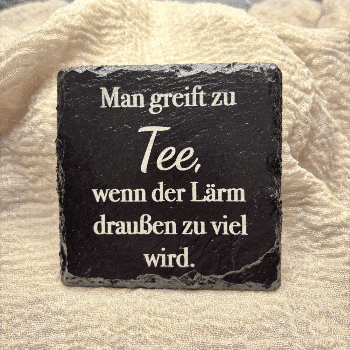 Schieferuntersetzer 4er Set Tee – Bild 3