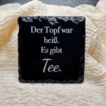 Schieferuntersetzer 4er Set Tee – Bild 5