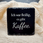 Schieferuntersetzer 4er Set Kaffee – Bild 5