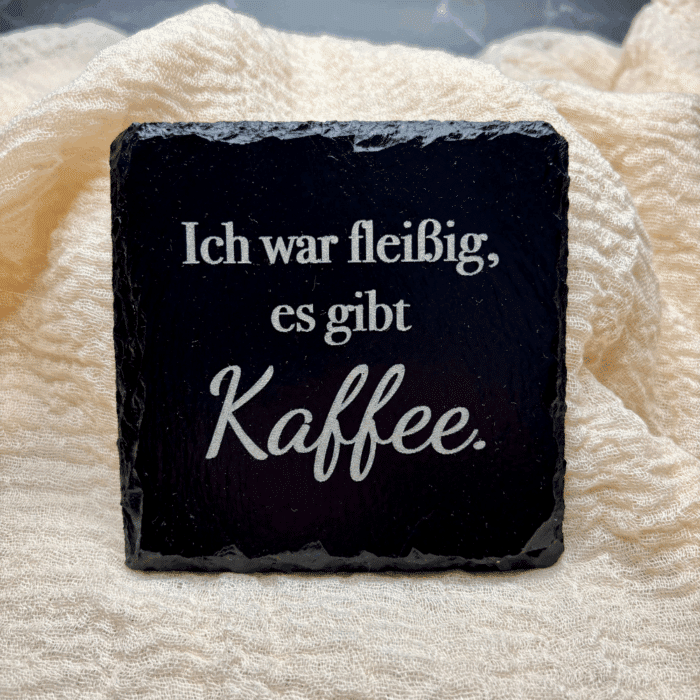 Schieferuntersetzer 4er Set Kaffee – Bild 5