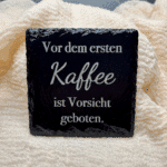 Schieferuntersetzer 4er Set Kaffee – Bild 4