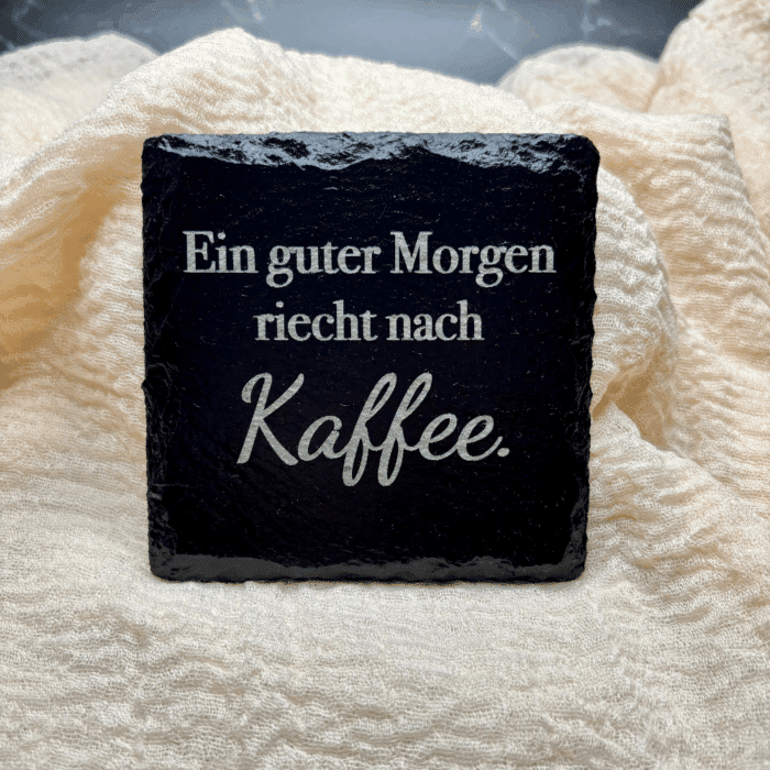 Schieferuntersetzer 4er Set Kaffee – Bild 3