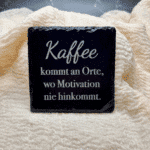 Schieferuntersetzer 4er Set Kaffee – Bild 2