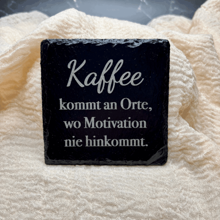 Schieferuntersetzer 4er Set Kaffee – Bild 2