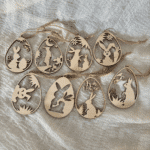 Osterornamente aus Holz 8er Set